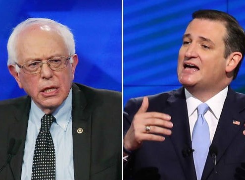 Sanders y Cruz (Getty)